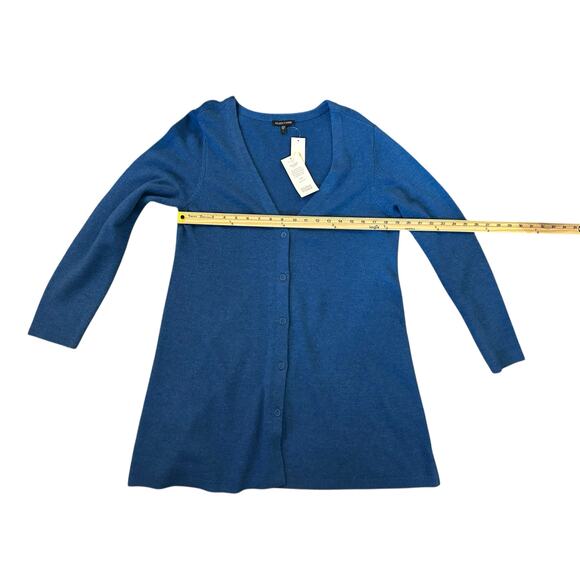 Eileen Fisher Mélange Fluff Sweater Heather Blue Size L Quiet Luxury Soft Luxe - Picture 5 of 8